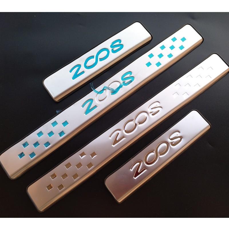 Car Styling For Peugeot 2008  2014- Auto Door Sill Plate Trim Stainless Steel Threshold Kick Pedal Scuff