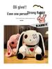 Dark Cartoon Style Reborn Rabbit Plush Pillow - Halloween/Birthday Gift Toy