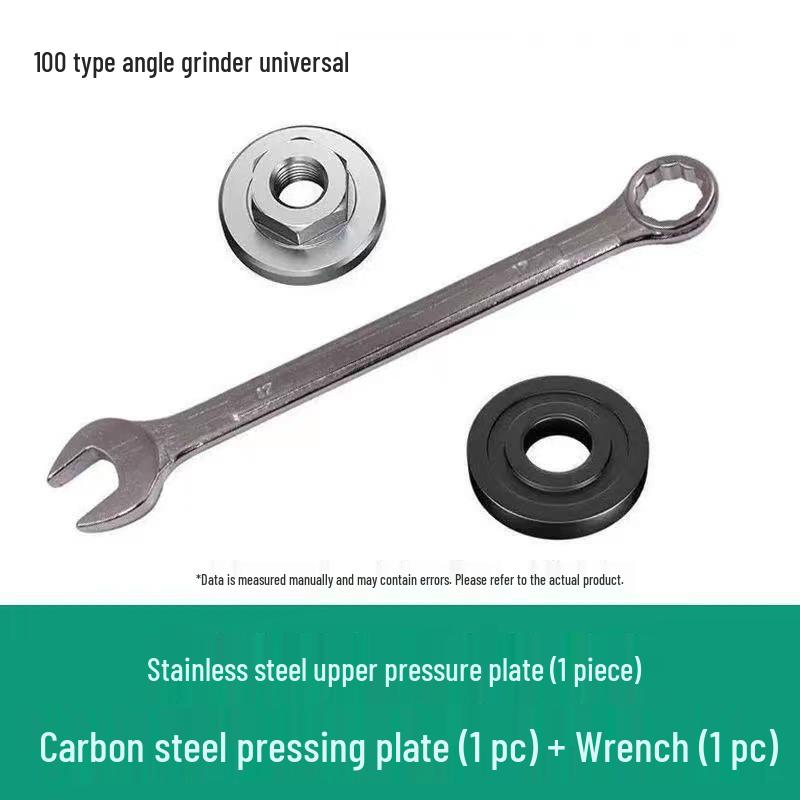 100 Angle Grinder Flange, Stainless Steel Hex Nut, Threaded Gasket, Polishing Accessory, Large