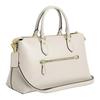 Coach Georgia 35 Gold Logo Zipper Closure Patent Leather Shoulder Crossbody Tote Bag Large Women Handbags Pearl-White CV942-IMPRL