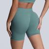 Seamless Matte High Waisted Yoga Shorts, Cinching And Lifting Hips, Tight Fitting Women'S Fitness Pants, Worn As Outerwear Running Shorts