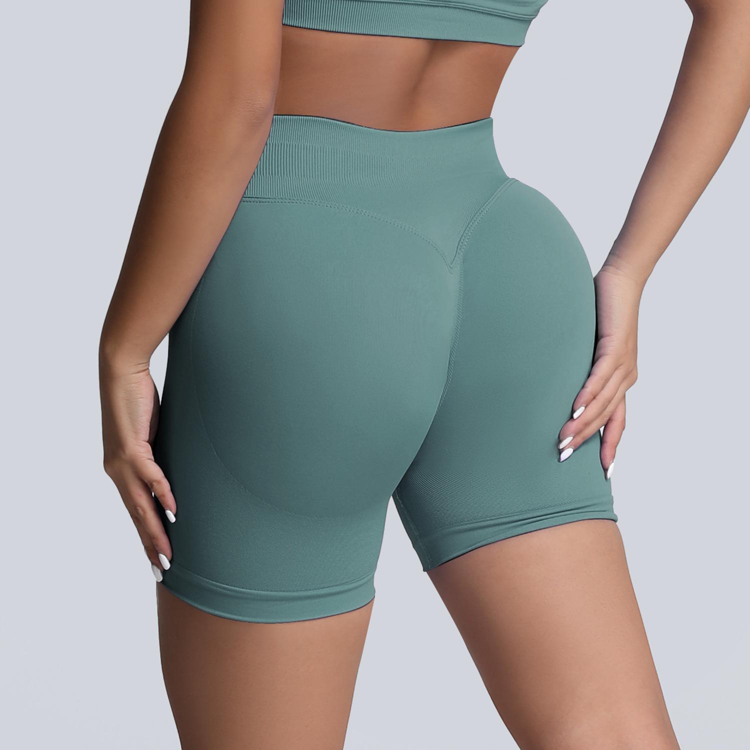 

Sports shorts, yoga shorts, hip lift, abdomen tight, and running fitness pants XS світло-зелений колір