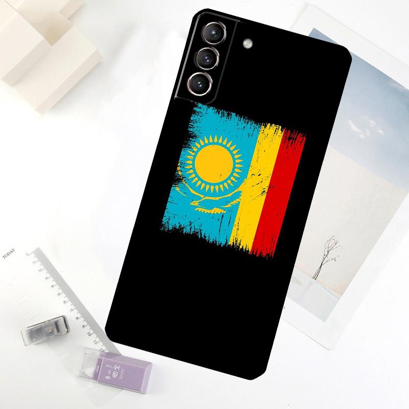 Kazakhstan flag Phone Case For Samsung Galaxy S24 FE S23 Ultra S21 S22 S25 S26 Ultra S10 Plus S20 FE Cover