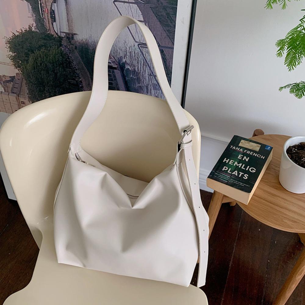 

Квадратная кожаная сумка через плечо Y2k Женская сумочка Простая сумка кроссбоди Бостон для девочек белый