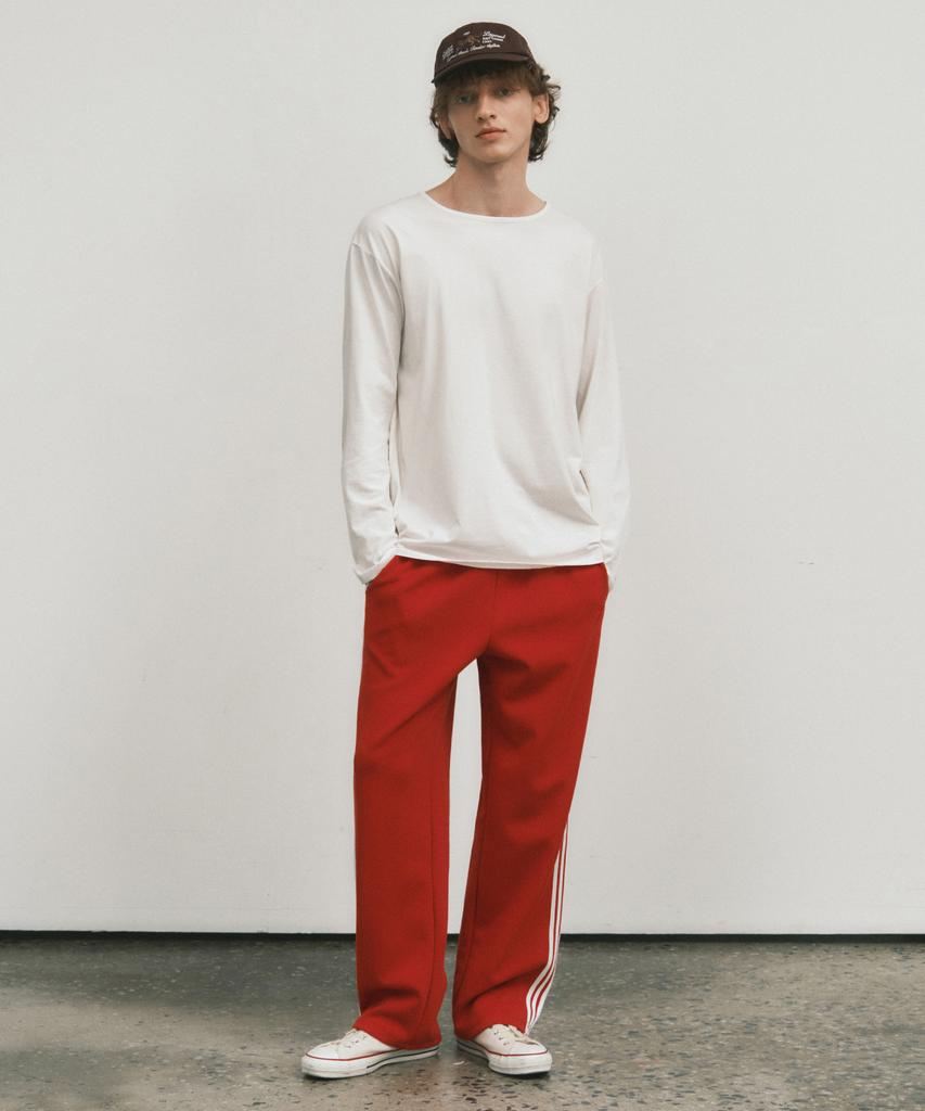 Wednesday Oasis Newtro Line Track Pants_Red(W25-Pt25)