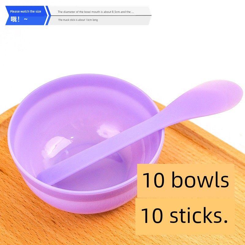 10 Suit Beauty Salon Special Mask Bowl Set Suit Mask Blending Soft Bowl DIY Facial Mask Mixing Stick Mask Stick DIY Facemask Tools