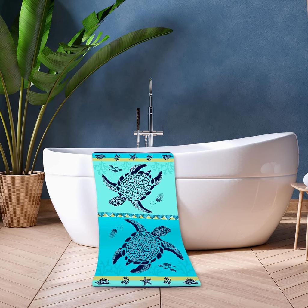 1PC Oversized Sea turtle Beach Towel for friends Gifts Towel Quick-Dry Towel For Bath Yoga Tourism Beach GYM Camping Swimming