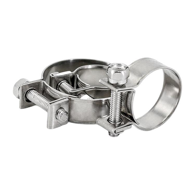 304 Stainless Steel Mini Hose Clamp for Water Pipes, Screw-Tightened Band Clip