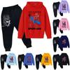 Kids Printed Hoodie and Sweatpants Set Long Sleeve Loose Fit Pullover Outfit for Boys and Girls
