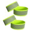 Adjustable Reflective Wristband Safety Wrist Strap with Twills Pattern for Outdoor Cycling Adventure and City Commuting