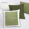 Green Nordic Embroidery Throw Pillow - Living Room, Sofa, Bed & Bay Window Cushion, Pillowcase In Stylish Design