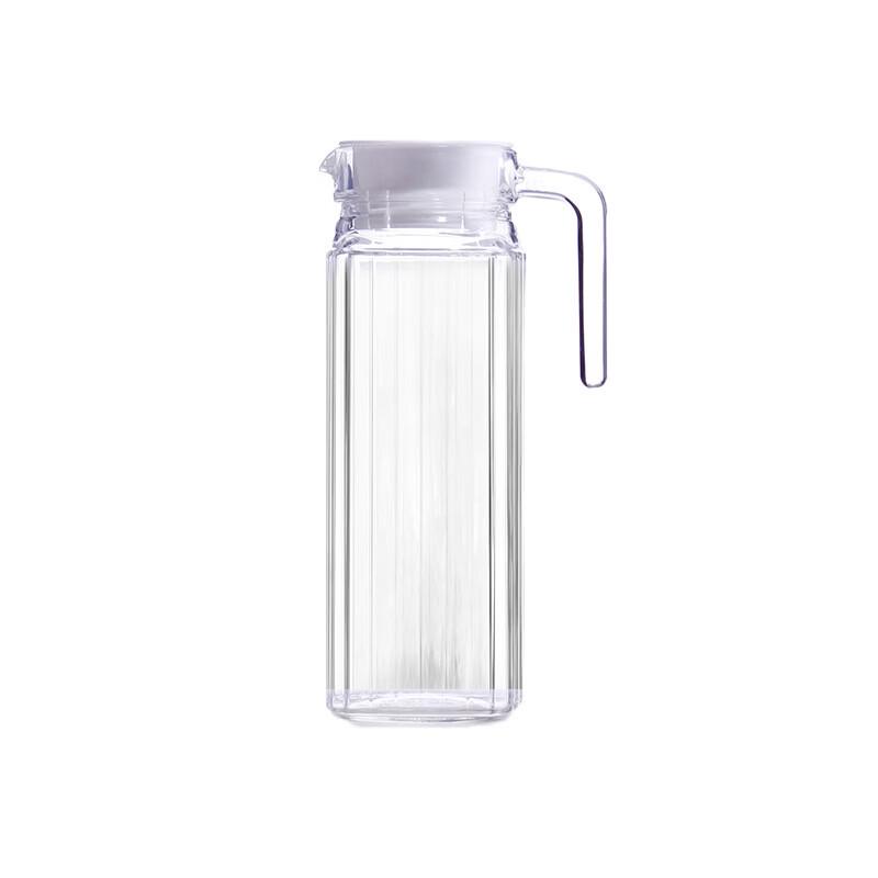 

Transparent Plastic Water Pitcher with Stripes, 1.1L