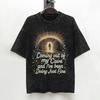 Jesus Coming Out Of My Cave Washed T Shirt Streetwear Hip Hop Casual Tshirt  Tee Shirt Men Women 100 Cotton Oversize Summer