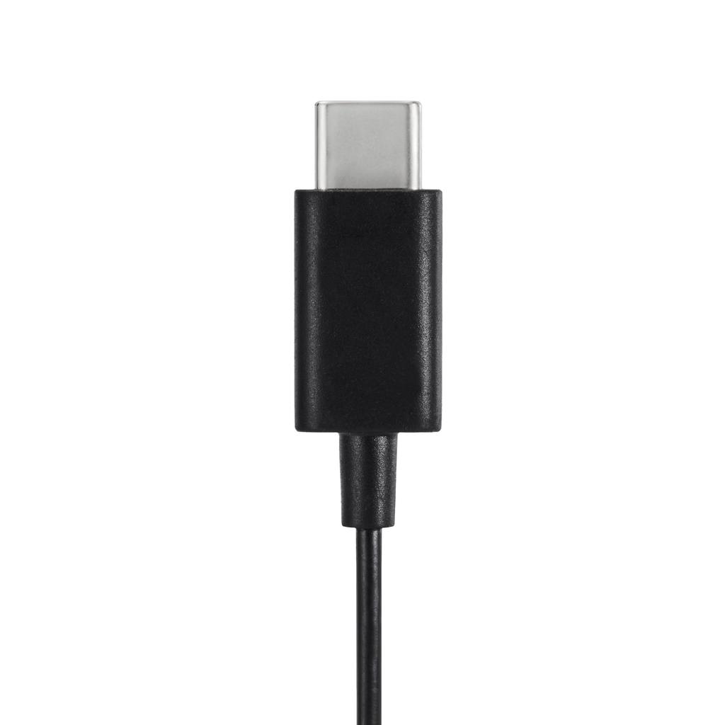 Amazon Basic Wired with One Size Fits Black Type-C Earphones, In-Ear, Mic, Eartips, 1.3m Cable, S/M/L Eartips, All,