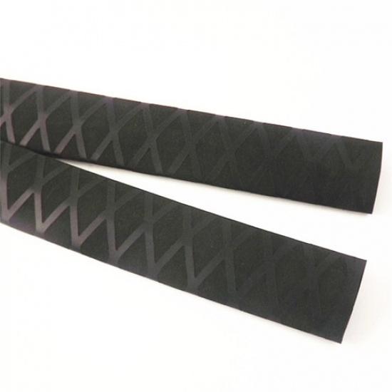 Soft Tube Heat Shrinkable Wrap Tubing Black Flat Width 48mm For Rod Grips 39''