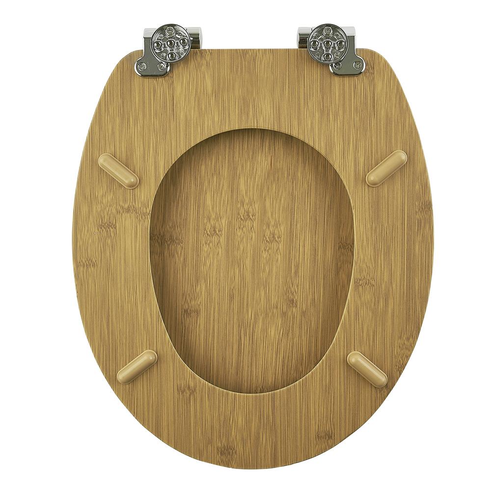 Soft-close Universal Toilet Seat AWD INTERIOR 1598 Bamboo MDF Bamboo Pattern
