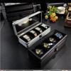 4-Slot Aluminum Watch Storage Box - Drop-proof & Lockable Gift Case