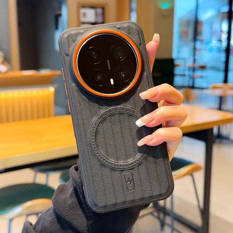 For Honor Magic 8 Pro 7 6 Pro Case Magnetic Ripple Corrugated  PU Leather Texture Ultra-thin Protective Cover for HONOR Magic8