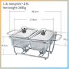 Square Glass Buffet Stove Compartmentalized Flip Top Food Heating Container Restaurant Hot Pot Alcohol Stove