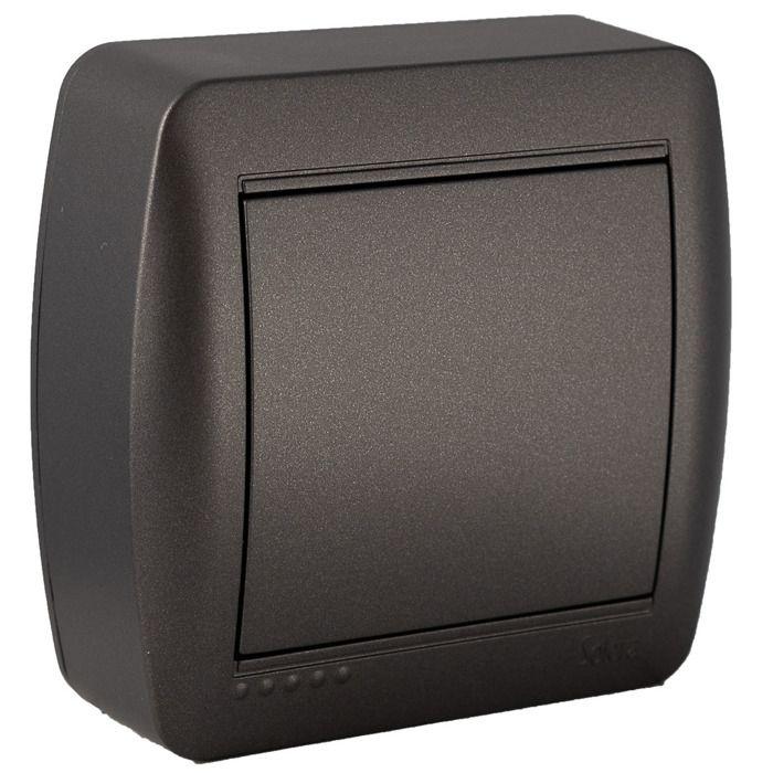 Boîte de jonction dérivation en saillie - Noir graphite - Solera