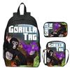 16-Inch Gorilla Tag Backpack Set for Kids: 3-Piece School Bag for Boys & Girls