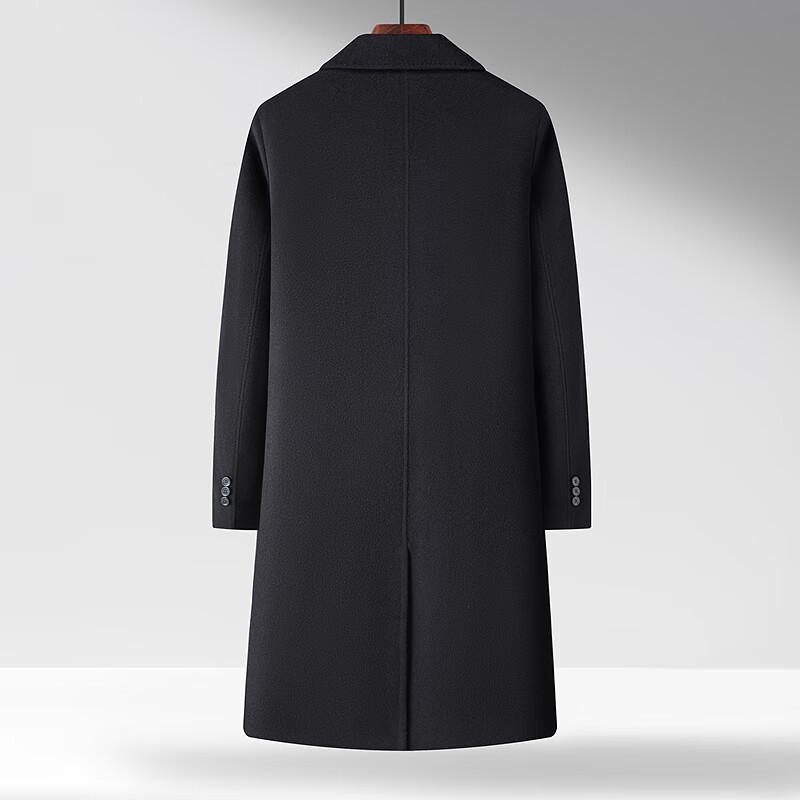 FAPAI Men's Long Business Wool Blend Overcoat