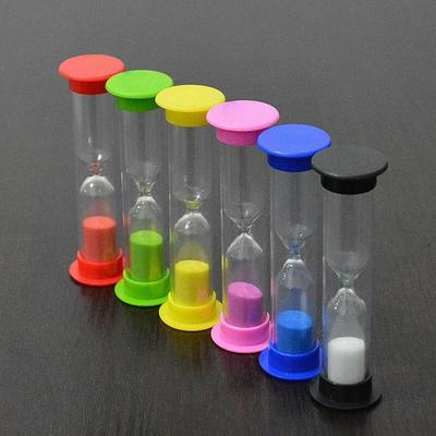 Zamanlayıcı Düşmeye Karşı Kum Saati Plastik Fırça Zamanlayıcı 6 Parça Set Kum Saati Dekorasyon ve Masa için Aksesuarlar Renkli Saat