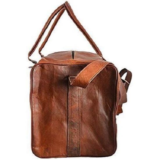 Men's Handcrafted Travel Bag Genuine High Leather Duffle Luggage Sport Gym