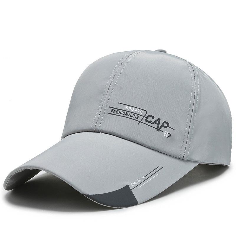 

Peaked cap men s spring and summer thin baseball cap outdoor mountaineering big brim breathable sunscreen sun hat men Adjustable серый