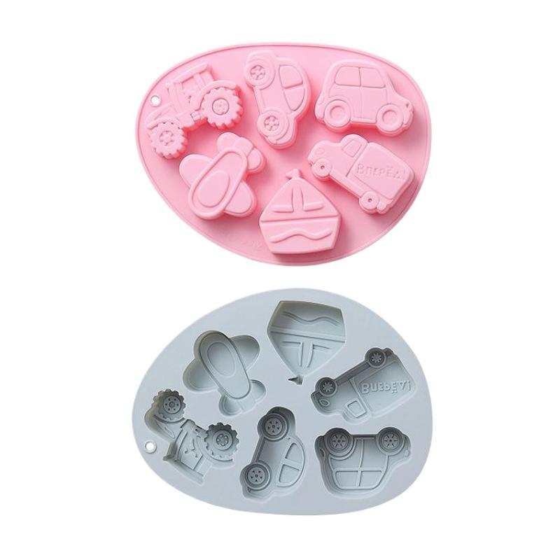 Chocolate Silicone Molds 3D Vintage Car Train Airplane DIY Silicone Cake Mold Tray Baking Tools For Candy Mousse