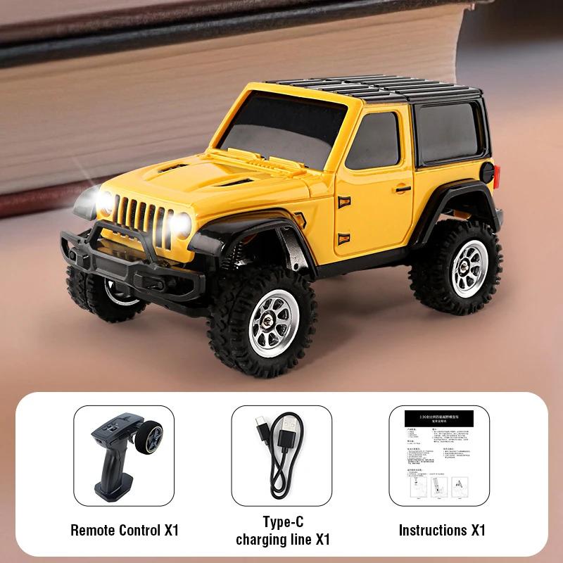 Non-Toxic 1/36 Mini 4Wd Climbing Car Rc Off Road Truck Racing Buggy Vehicle Full-Scale Drive 2.4G Remote-Controlled Toy Christmas Gift Children