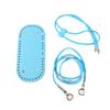 3Pcs DIY Crochet Bag Accessories Kit PU Leather Bag Bottom with Holes Plate Shoulder Strap Drawstring for Handmade Bucket Bags