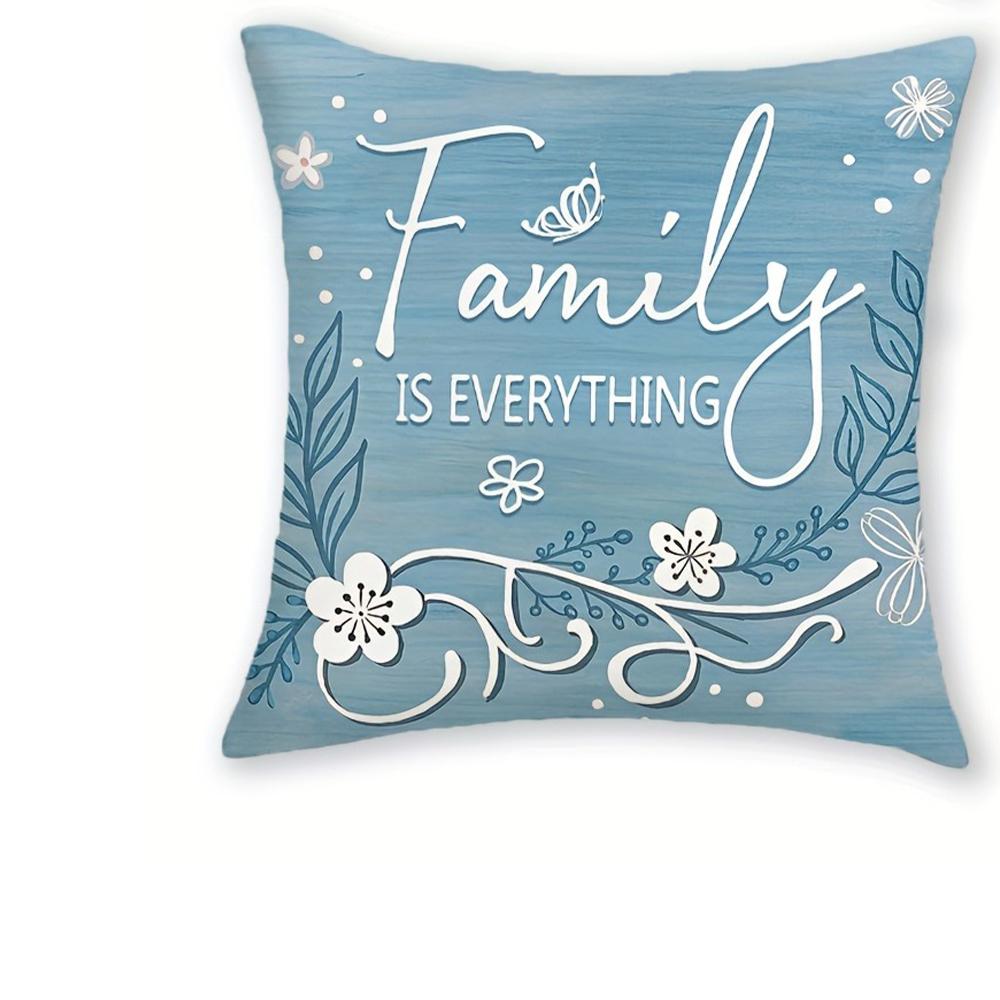 

Blue Forget - me - not & Home - themed PillowcasesLiving room sofa cushion cover, soft and comfortable, bedroom room decoration 16x16in 40x40cm