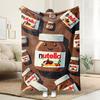 Coperta Con Tema Nutella Morbida Stampa Digitale ad Alta Definizione Stagione Unica Morbida, Traspirante 100% Poliestere Regalo Perfetto Stagione Unica, Fam
