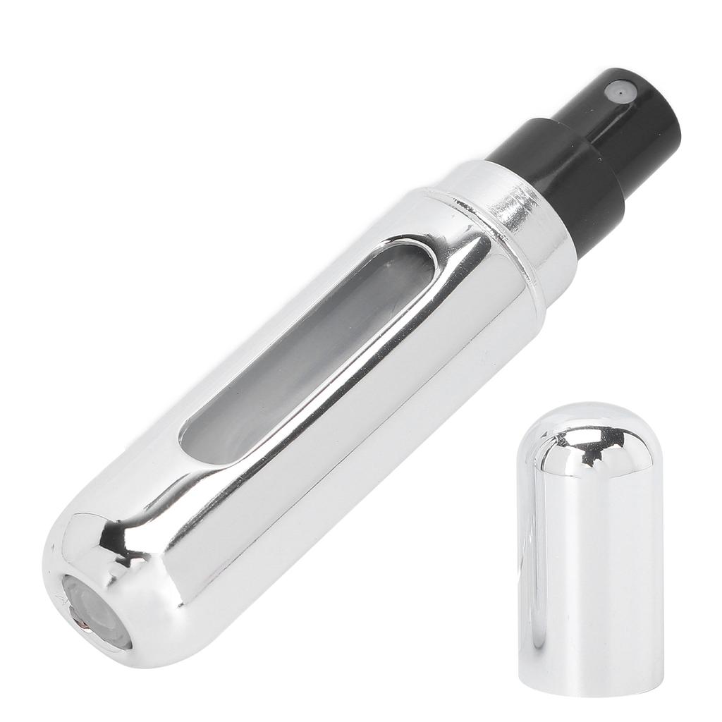 Mini Refillable Perfume Atomizer Bottle Scent Pump Case Cosmetic Spray Bottle 5mlSilver
