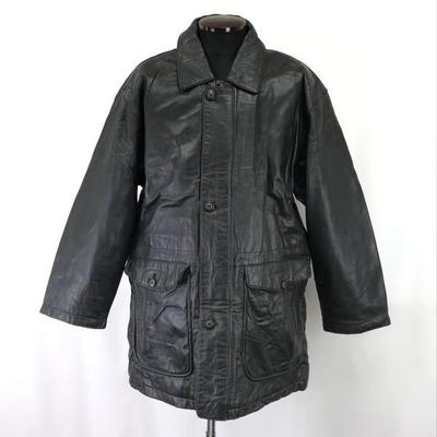 Manteau Rembourré en Cuir de Mouton Strathconar Homme L Noir(UTILISÉ)