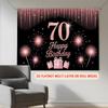 Party Backdrop Birthday Rose Fireworks 70th 70 Photo Booth Background Wall Decor