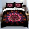 Mandala Art Decor Set Bedding Set with 1 Duvet Cover 2 Pillowcases Single Double King Queen, Gift