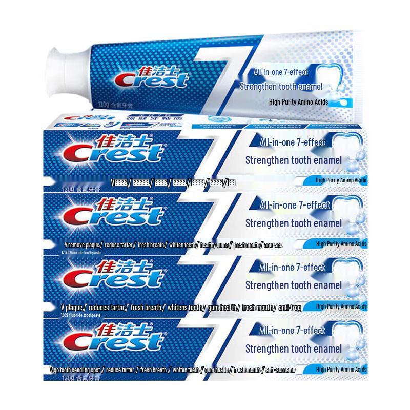

Crest All-in-One 7-Effect Enamel Strengthening Toothpaste 4-Pack with Tissues