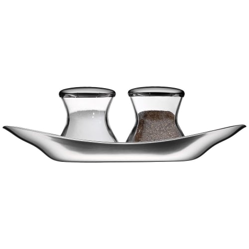 WMF Salt & Pepper Wagenfeld with Stainless Steel Tray (W0660079990)