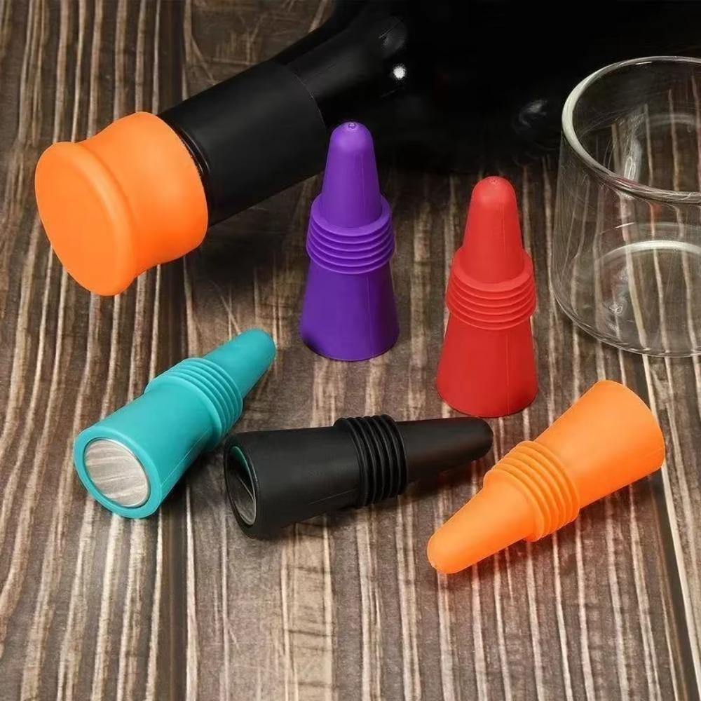 2pcs Sealed Champagne Cap Leak Proof Wine Cork Silicone Wine Bottle Stopper  Kitchen