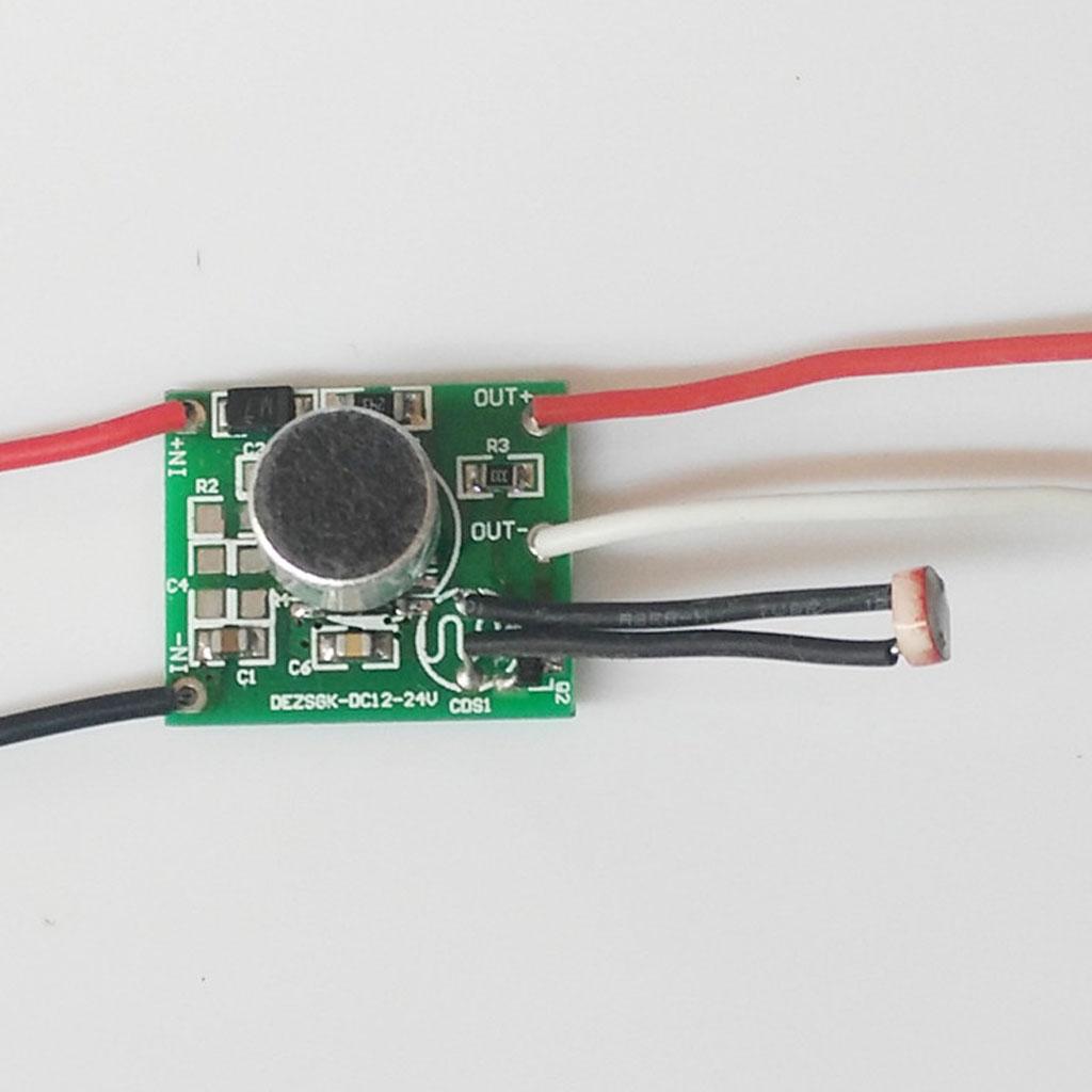 for Smart Sound/Light Control Sensor Switch Low Voltage Sound Activated Lamp Switch Module for Stairs Aisle Basement Gar