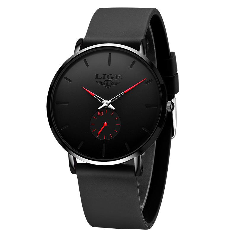 LIGE 2022 Men's and Unisex Simple Waterproof Quartz Watch