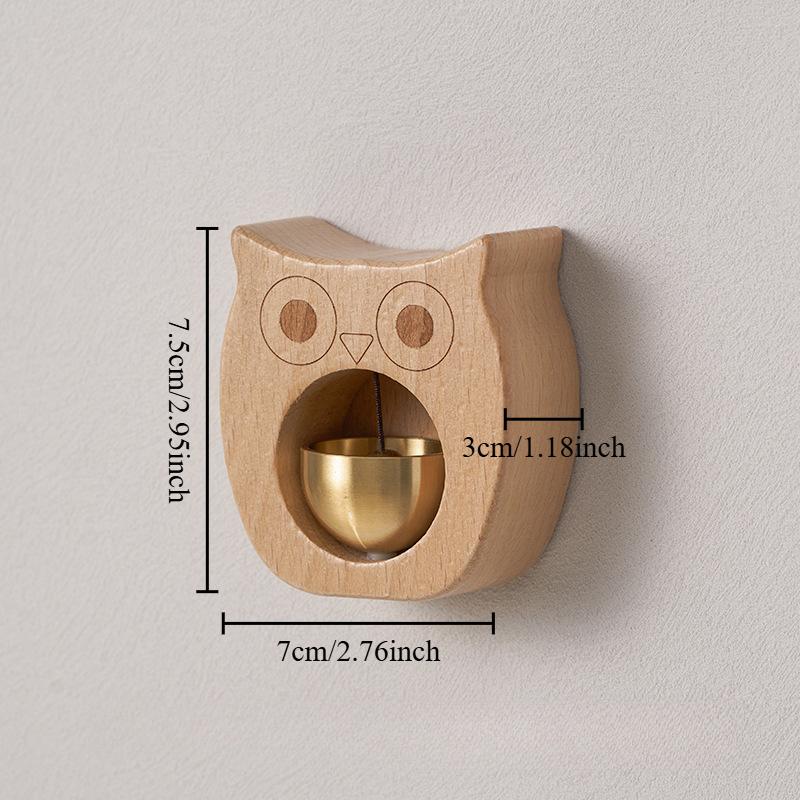 Wooden Magnetic Windbell Home Hanging Door Ornament Crafts Beige Brown Door Bell Wall Bohemian Decor Outdoor Ornaments Decor