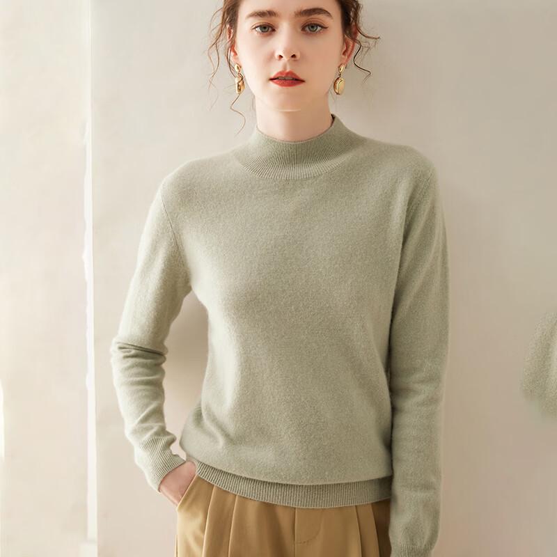 Fanzhen Women's 2024 Fall/Winter Turtleneck Cashmere Blend Sweater