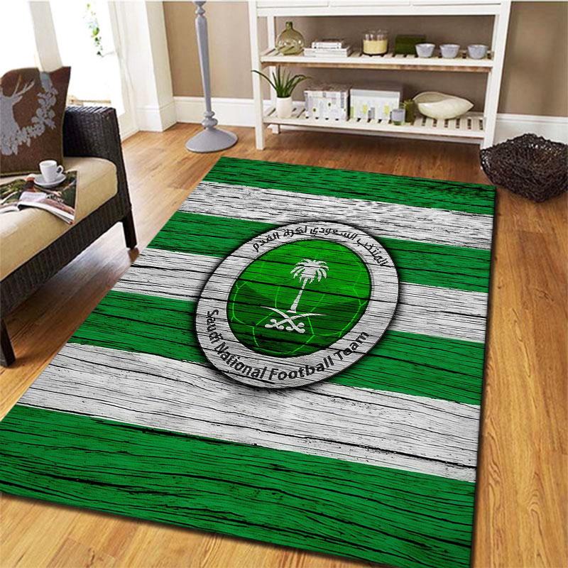 Saudi Arabia National Football Team Carpet Rug for Living Room Bedroom Home Sofa Decoration,Kids Play Non-slip Floor Mat