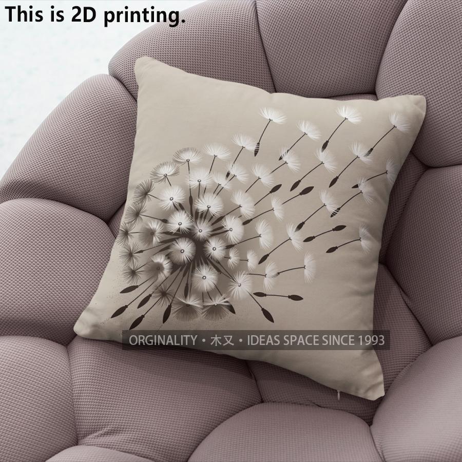 Dandelion Print Throw Pillow Covers Pattern Cushion Cover Suitable For Sofa Bedroom Car Pillow Cover