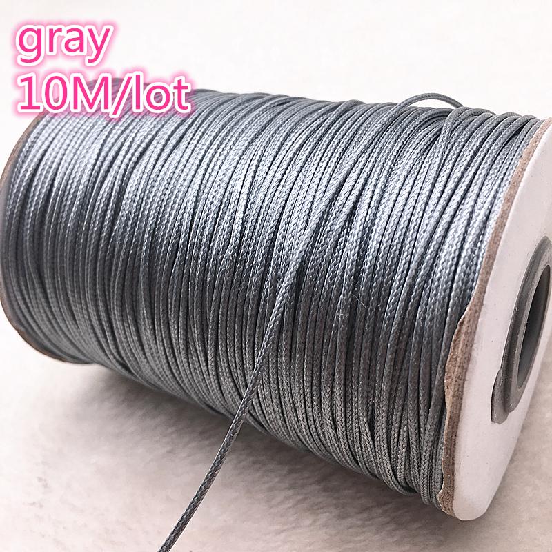 10 meters 1mm Waxed Cotton Cord Waxed Thread Cord String Strap Necklace Rope Bead DIY Jewelry Making For shamballa Bracelet