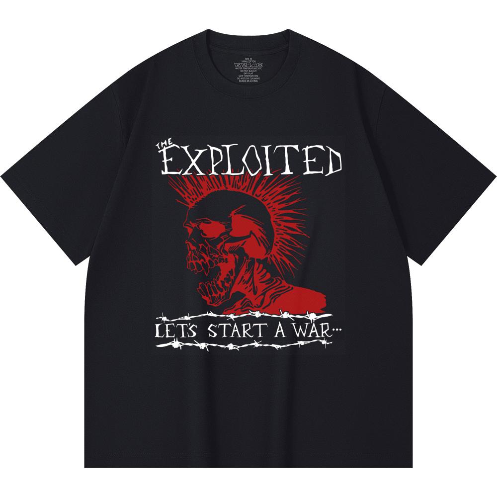 T-shirt Heavy Metal 100% Cotone 230 Gsm Stampa Band Rock Musica Popolare Unisex T-shirt Pesante in Cotone