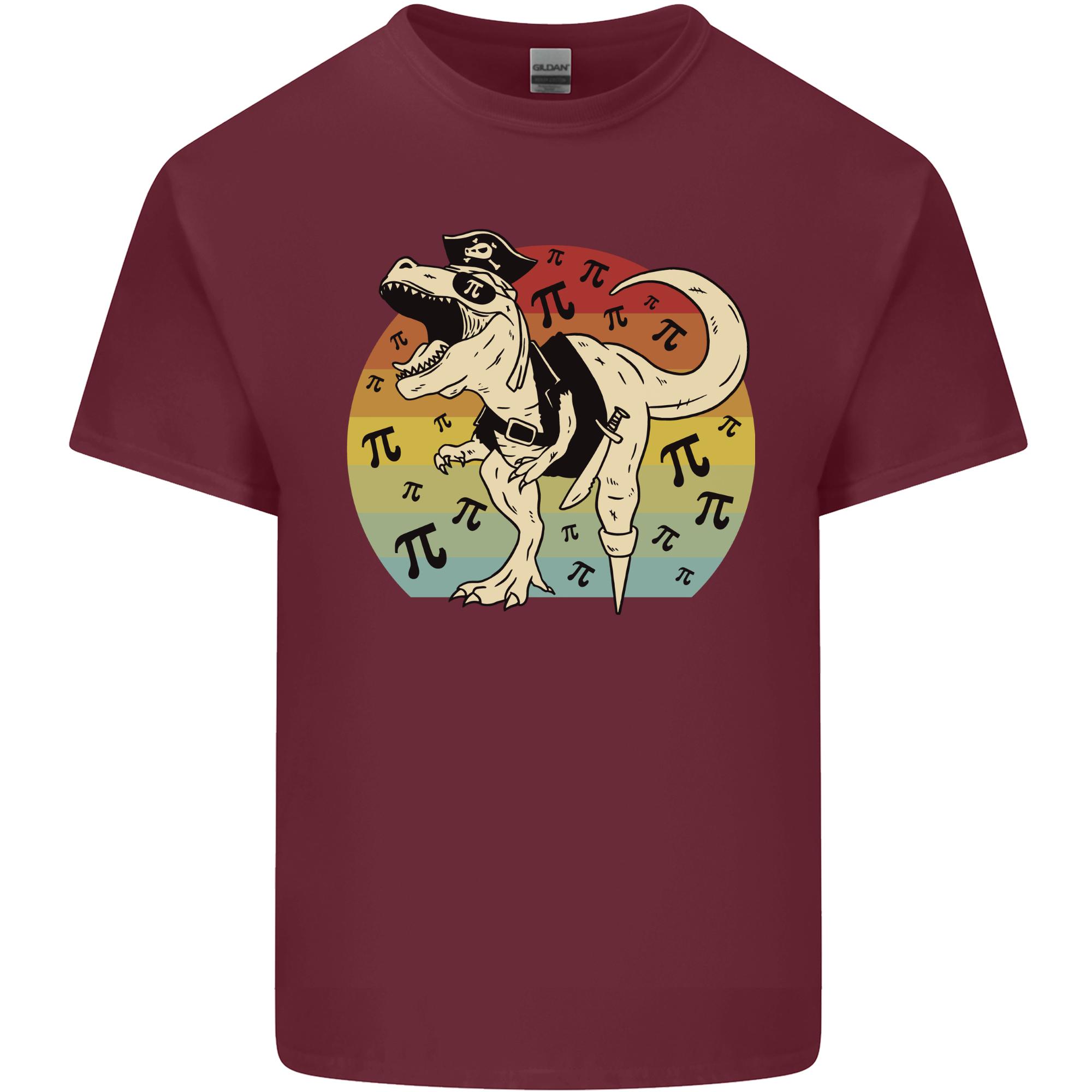 Pirate Pi TRex Funny Dinosaur Maths Unisexs Light Cotton TShirt S